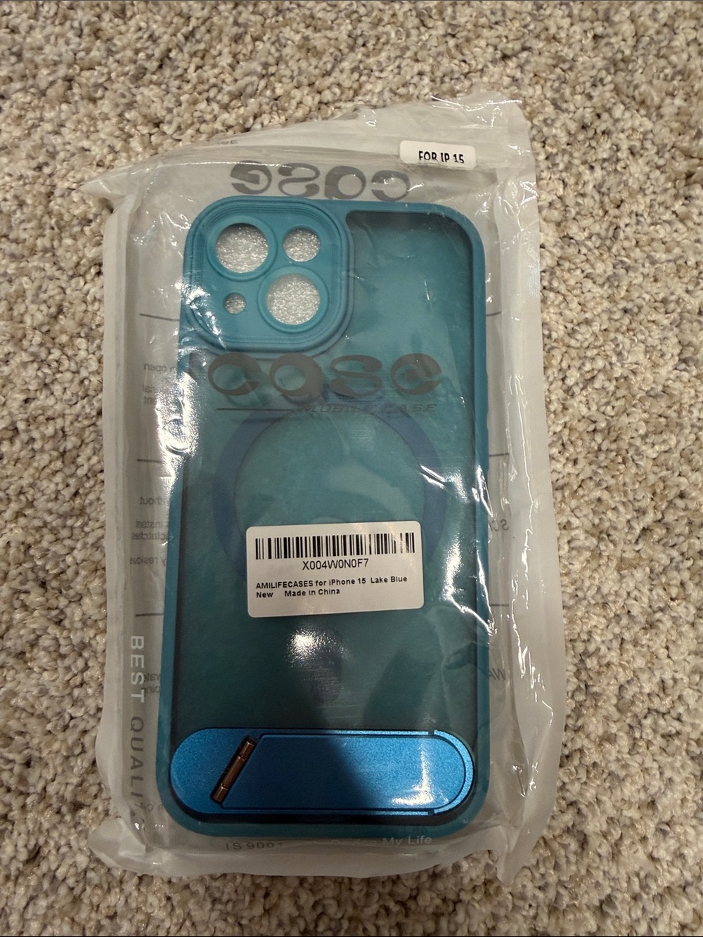 Lake Blue Phone Case for iPhone 15 — Protective Slim Design